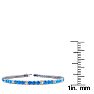 5 Carat Blue Topaz And Diamond Alternating Tennis Bracelet In 14 Karat White Gold, 7 Inches Image-4