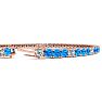 5 Carat Blue Topaz And Diamond Alternating Tennis Bracelet In 14 Karat Rose Gold, 7 Inches Image-3