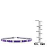 4 Carat Amethyst And Diamond Alternating Tennis Bracelet In 14 Karat White Gold, 7 Inches Image-4