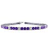 4 1/2 Carat Amethyst And Diamond Alternating Tennis Bracelet In 14 Karat White Gold, 8 Inches Image-1
