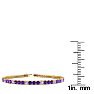 4 Carat Amethyst And Diamond Alternating Tennis Bracelet In 14 Karat Yellow Gold, 7 Inches Image-4
