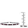 Garnet Bracelet: Garnet Jewelry: 4 1/3 Carat Garnet And Diamond Alternating Tennis Bracelet In 14 Karat White Gold, 7 Inches Image-4