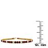 Garnet Bracelet: Garnet Jewelry: 5 2/3 Carat Garnet And Diamond Alternating Tennis Bracelet In 14 Karat Yellow Gold, 9 Inches Image-4