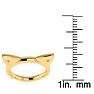 Diamond Accent Cat Ears Ring In Yellow Gold Over Sterling Silver Image-4