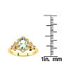 3/4 Carat Oval Shape Green Amethyst and Halo Diamond Vintage Ring In 14 Karat Yellow Gold Image-5