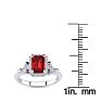 1 1/4 Carat Ruby and Halo Diamond Vintage Ring In 14 Karat White Gold Image-5