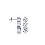 Diamond Drop Earrings: 1/4ct Three Diamond Graduated Drop Earrings In 14K White Gold Image-1