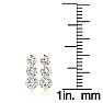 Diamond Drop Earrings: 1/2ct Three Diamond Graduated Drop Earrings In 14K Yellow Gold Image-3