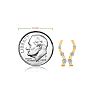 Diamond Drop Earrings: 1/2ct Three Diamond Curve Earrings In 14K Yellow Gold Image-2