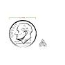 1/4ct Three Diamond Triangle Stud Earrings In 14K White Gold Image-2