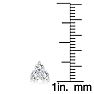 1/2ct Three Diamond Triangle Stud Earrings In 14K White Gold Image-3