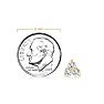 1/2ct Three Diamond Triangle Stud Earrings In 14K Yellow Gold Image-2