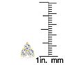 1/2ct Three Diamond Triangle Stud Earrings In 14K Yellow Gold Image-3