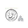 1ct Three Diamond Triangle Stud Earrings In 14K White Gold Image-2