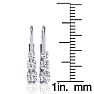 Diamond Drop Earrings: 1/4ct Three Diamond Leverback Earrings In 14K White Gold Image-3