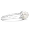 Round Freshwater Cultured Pearl Ring In 14 Karat White Gold Image-3