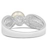 Round Freshwater Cultured Pearl Ring In 14 Karat White Gold Image-4