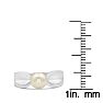 Round Freshwater Cultured Pearl Ring In 14 Karat White Gold Image-5