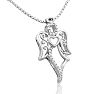 Diamond Accent Angel Heart Necklace, 18 Inches Image-2