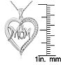 Diamond Mom Heart Necklace on Free 18 Inch Chain.  Show Mom How Much You Love Her! Image-4