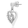 Diamond Accent Heart Dangle Earrings Image-3