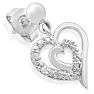 Diamond Accent Heart Dangle Earrings Image-5