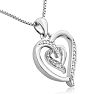 Diamond Accent Heart Necklace, 18 Inches Image-3