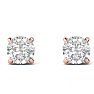 3/4 Carat Diamond Stud Earrings In 14 Karat Rose Gold Image-2