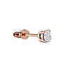 3/4 Carat Diamond Stud Earrings In 14 Karat Rose Gold Image-3