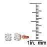 3/4 Carat Diamond Stud Earrings In 14 Karat Rose Gold Image-4