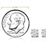 3/4 Carat Diamond Stud Earrings In 14 Karat Rose Gold Image-6