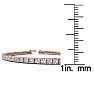 3 Carat Diamond Tennis Bracelet In 14 Karat Rose Gold, 7 Inches Image-4