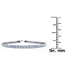 Aquamarine Bracelet: Aquamarine Jewelry: 2 3/4 Carat Aquamarine And Diamond Alternating Tennis Bracelet In 14 Karat White Gold, 7 1/2 Inches Image-4