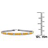 3 3/4 Carat Citrine And Diamond Alternating Tennis Bracelet In 14 Karat White Gold, 8 1/2 Inches Image-4