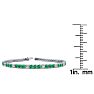 3 Carat Emerald And Diamond Alternating Tennis Bracelet In 14 Karat White Gold, 6 Inches Image-4