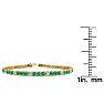 3 1/2 Carat Emerald And Diamond Alternating Tennis Bracelet In 14 Karat Yellow Gold, 6 1/2 Inches Image-4