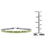 3 1/4 Carat Peridot And Diamond Alternating Tennis Bracelet In 14 Karat White Gold, 7 Inches Image-4