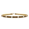 2 1/4 Carat Chocolate Bar Brown Champagne And White Diamond Tennis Bracelet In 14 Karat Yellow Gold, 6 Inches Image-1