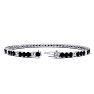 2 1/4 Carat Black And White Diamond Tennis Bracelet In 14 Karat White Gold, 6 Inches Image-2