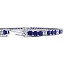 3 3/4 Carat Sapphire And Diamond Alternating Tennis Bracelet In 14 Karat White Gold, 7 Inches Image-3