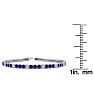 3 3/4 Carat Sapphire And Diamond Alternating Tennis Bracelet In 14 Karat White Gold, 7 Inches Image-4