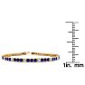 4 1/4 Carat Sapphire And Diamond Alternating Tennis Bracelet In 14 Karat Yellow Gold, 8 Inches Image-4