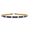 4 3/4 Carat Sapphire And Diamond Alternating Tennis Bracelet In 14 Karat Yellow Gold, 9 Inches Image-1