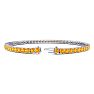 4 1/3 Carat Citrine Tennis Bracelet In 14 Karat White Gold, 9 Inches Image-2