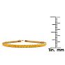 3 1/2 Carat Citrine Tennis Bracelet In 14 Karat Yellow Gold, 7 1/2 Inches Image-4
