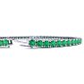 4 Carat Emerald Tennis Bracelet In 14 Karat White Gold, 7 Inches Image-3