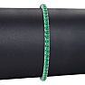 4 Carat Emerald Tennis Bracelet In 14 Karat White Gold, 7 Inches Image-5