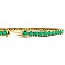 4 1/2 Carat Emerald Tennis Bracelet In 14 Karat Yellow Gold, 8 Inches Image-3