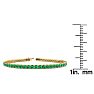 4 1/2 Carat Emerald Tennis Bracelet In 14 Karat Yellow Gold, 8 Inches Image-4