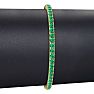 4 1/2 Carat Emerald Tennis Bracelet In 14 Karat Yellow Gold, 8 Inches Image-5